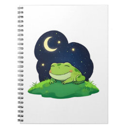 Schattig Stargazing Kikker Kawaii Nachtelijke Heme Notitieboek