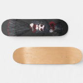 Schattig Steampunk Goth Meisje Zwart Skateboard (Horizontaal)