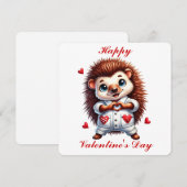 Schattig Stekelvarken - Valentijnsdag kaart (Voorkant / Achterkant)