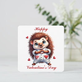 Schattig Stekelvarken - Valentijnsdag kaart