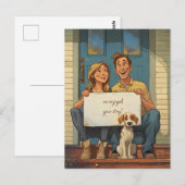 Schattig Stel en de Puppy Briefkaart (Voorkant / Achterkant)