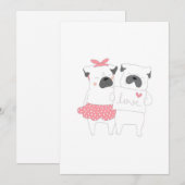 Schattig Stel Franse Bulldog Liefde | Hondenliefhe Feestdagenkaart (Voorkant / Achterkant)
