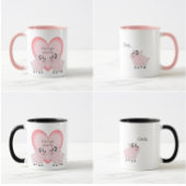 Schattig stel roze biggetjes mok