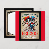 Schattig Stel Suiker Schedel Feestdagenkaart (Voorkant / Achterkant)