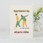 Schattig Stel Valentijnsdag Feestdagenkaart (Staand voorkant)