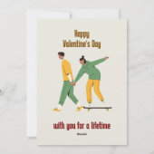 Schattig Stel Valentijnsdag Feestdagenkaart (Achterkant)