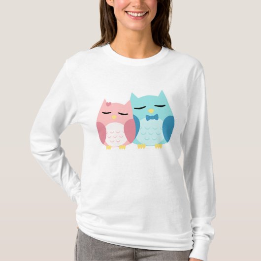 schattig stel vectoruil t-shirt (Voorkant)
