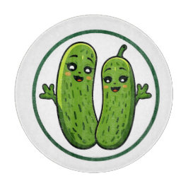 Schattig Steltenkoppel Funny Kawaii Augurken  Snijplank