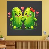 Schattig Steltenkoppel Grappige Kawaii Stelten Canvas Afdruk (Insitu (Woonkamer))