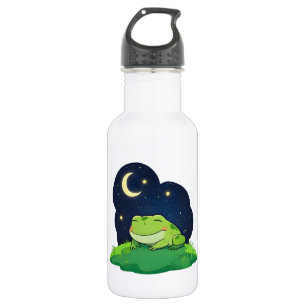 Schattig Sterrenkijkend Kikkertje Kawaii Nachtelij Waterfles