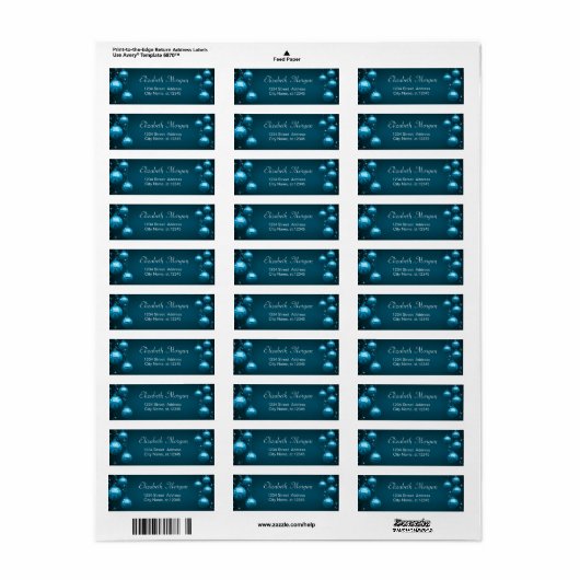 Schattig Stijlvol, kerstballen, feestdag Etiket (Full Sheet)