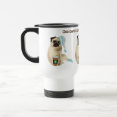 Schattig, stijlvol pug-puppy Coffee op maat Reisbeker (Links)