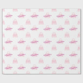 Schattig Stijlvol Roze Aquarel Handtas Patroon Cadeaupapier (Vlak)