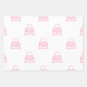 Schattig Stijlvol Roze Aquarel Handtas Patroon Inpakpapier Vel (Voorkant 3)