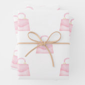 Schattig Stijlvol Roze Aquarel Handtas Patroon Inpakpapier Vel (In situ)