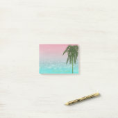 Schattig Stijlvolle BokehTropisch, Palmboom, Perso Post-it® Notes (Op bureau)