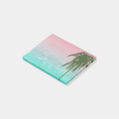 Schattig Stijlvolle BokehTropisch, Palmboom, Perso Post-it® Notes (Schuin)