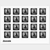 schattig stinkdier vierkante sticker (Vel)