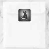 schattig stinkdier vierkante sticker (Tas)