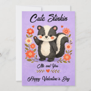 schattig stinkend gelukkige valentijnsdag feestdagenkaart