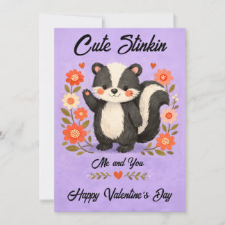 schattig stinkend gelukkige valentijnsdag feestdagenkaart