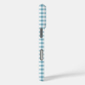 Schattig stoffig blauwe Gingham-patroon Case-Mate iPhone Case (Achterkant / Rechts)