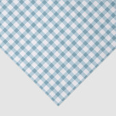 Schattig stoffig blauwe gingham patroon tissuepapier (Detail)