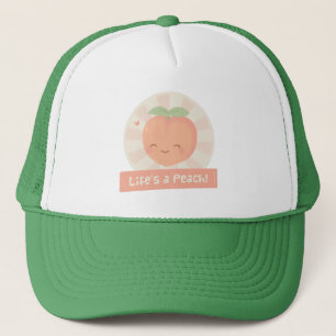 Schattig Stomme-Lekker Leven is een Perzik Voedsel Trucker Pet