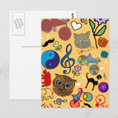 schattig strak kleurenpatroon briefkaart (Voorkant / Achterkant)