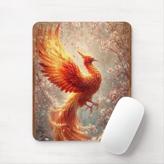 Schattig Stralende Phoenix Kersenbloesem Muismat (Met muis)