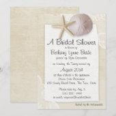 Schattig strand en witte kant bruids douches kaart (Voorkant / Achterkant)