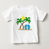 Schattig strand met palmboom baby (Voorkant)
