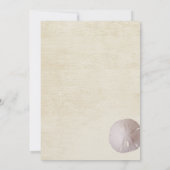 Schattig strand roze bruiloft kaart (Achterkant)