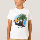 schattig strand toucan kinder unisex T-Shirt (Voorkant)