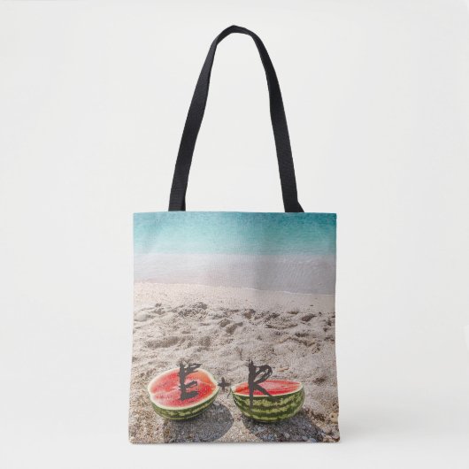 Schattig strand Watermeloenen op maat Tote Bag (Voorkant)