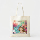 schattig strand zeemeermin liefhebbers meisjes naa tote bag (Voorkant)