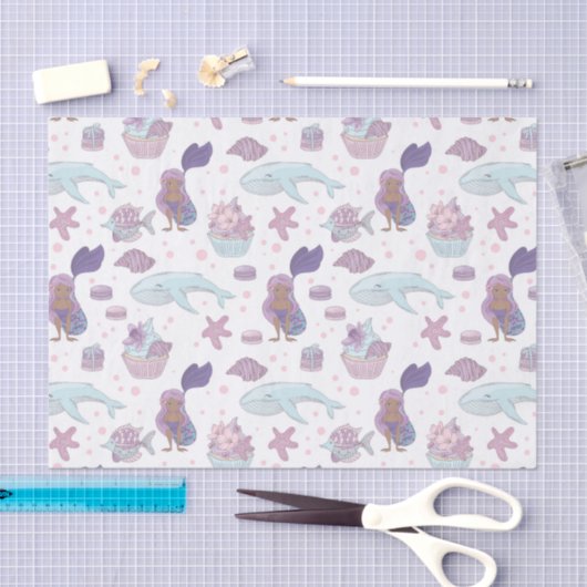 schattig strand zeemeerminpartij tissuepapier (Craft)