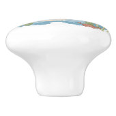 schattig strandhuis welkom keramische knop (Zijkant)