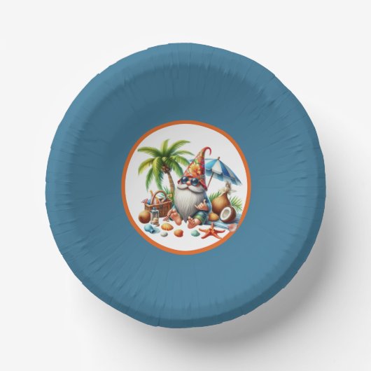 Schattig strandkabouter feestje papieren kommen (Voorkant)