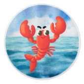 schattig stranshuis decor keramische knop (Voorkant)