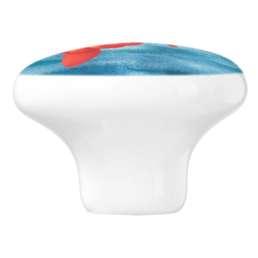 schattig stranshuis decor keramische knop (Zijkant)