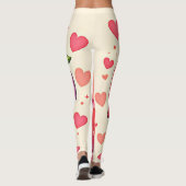 Schattig Strawberry Love Design Leggings (Achterkant)