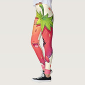 Schattig Strawberry Love Design Leggings (Links)