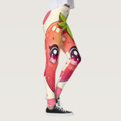 Schattig Strawberry Love Design Leggings (Rechts)