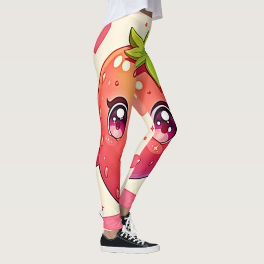 Schattig Strawberry Love Design Leggings (Rechts)
