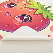 Schattig Strawberry Love Design Sherpa Deken (3/4)