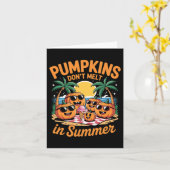 Schattig Summerween spooktje Funny Beach Halloween Kaart (Gele Bloem)
