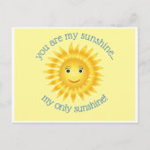 Schattig Sunshine Singing Briefkaart (Voorkant)