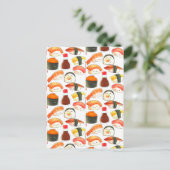 Schattig Sushi Briefkaart (Staand voorkant)
