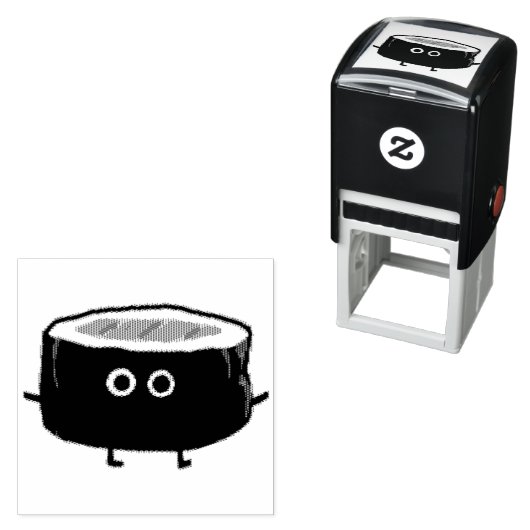 Schattig sushi karakter | Kawaii Sushi Roll Zelfinktende Stempel (In situ)